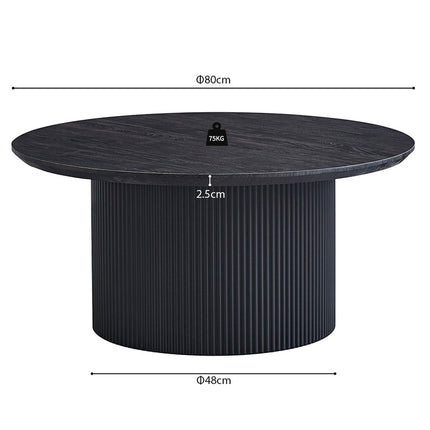 Salontafel  80 cm Rond Decor Donkerbruin