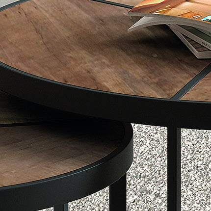 Salontafel Set (2-delig) – Mango Hout & Metaal