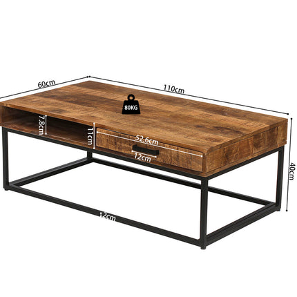 Salontafel  met lade Mango hout