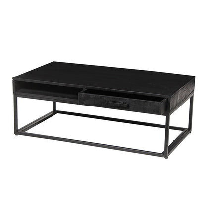 Salontafel met lade Mango hout zwart