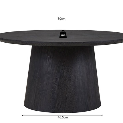Salontafel -  Rond Donkerbruin