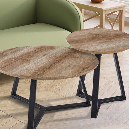 Salontafel Rond  Decor Oude Eik