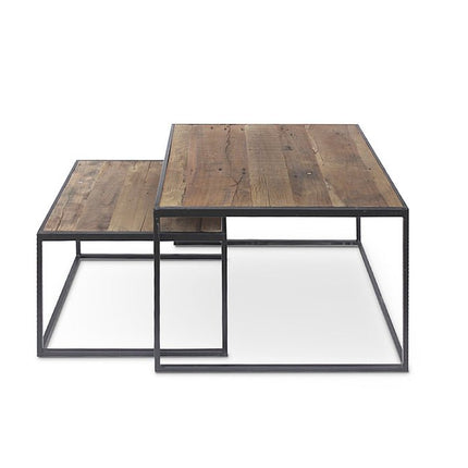 Salontafel  2-delig vierkant  Mango hout