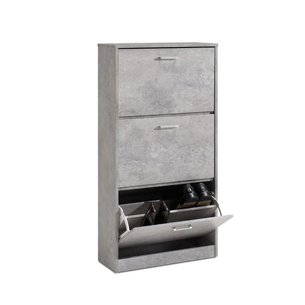 Schoenenkast 'Carini' 3 laden Beton (1c)