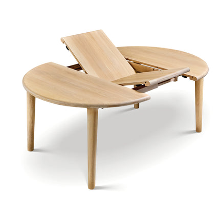 eikenhout eettafel Ø130/186  E02M