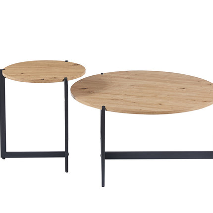 Set van 2 Salontafels - 'Pola' Decor Oude Eik