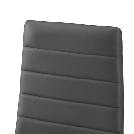 Eetkamerstoelen Set van 4 stoelen 'Cato/Kenzo' PU Grijs (1c)