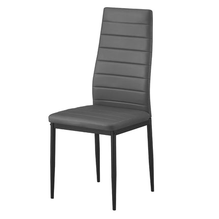 Eetkamerstoelen Set van 4 stoelen 'Cato/Kenzo' PU Grijs (1c)