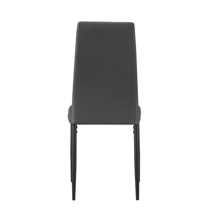 Eetkamerstoelen Set van 4 stoelen 'Cato/Kenzo' PU Grijs (1c)