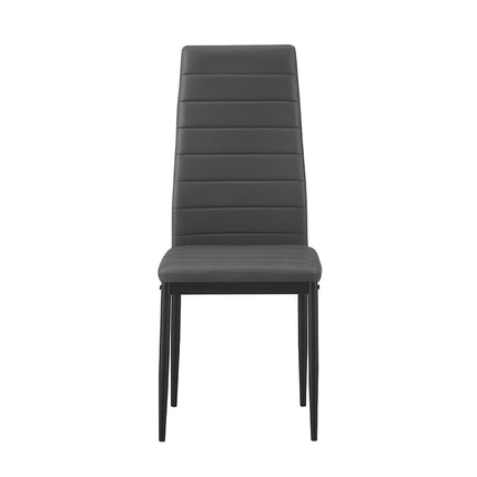 Eetkamerstoelen Set van 4 stoelen 'Cato/Kenzo' PU Grijs (1c)