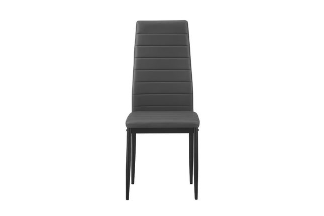 Eetkamerstoelen Set van 4 stoelen 'Cato/Kenzo' PU Grijs (1c)