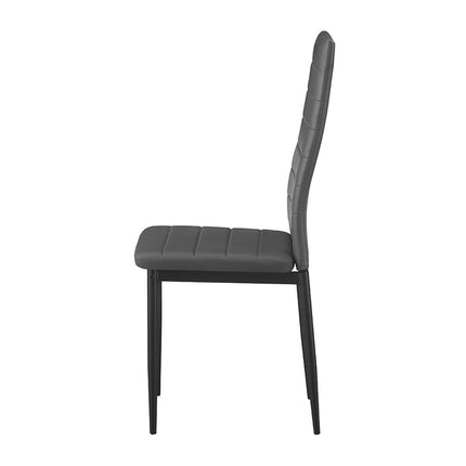 Eetkamerstoelen Set van 4 stoelen 'Cato/Kenzo' PU Grijs (1c)