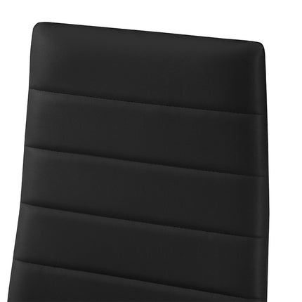 Eetkamerstoelen Set van 4 stoelen 'Cato/Kenzo' PU Zwart (1c)