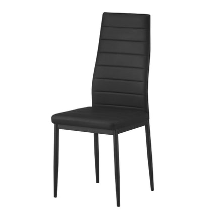 Eetkamerstoelen Set van 4 stoelen 'Cato/Kenzo' PU Zwart (1c)