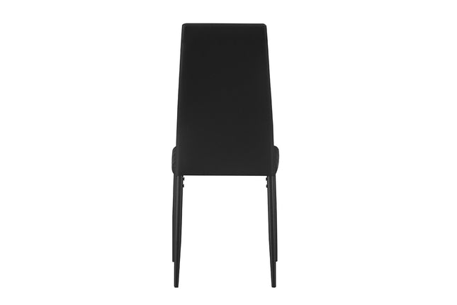 Eetkamerstoelen Set van 4 stoelen 'Cato/Kenzo' PU Zwart (1c)