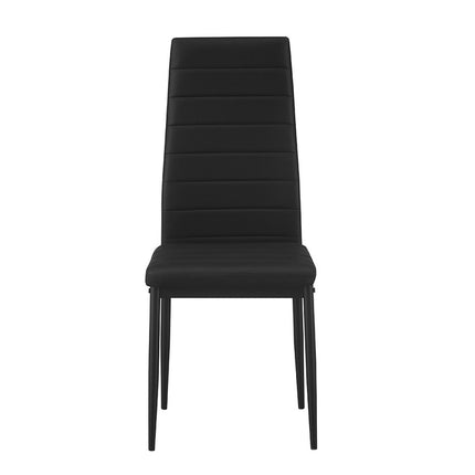 Eetkamerstoelen Set van 4 stoelen 'Cato/Kenzo' PU Zwart (1c)