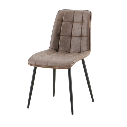 Eetkamerstoelen Set van 4 stoelen 'Furas' Vintage PU Bruin (1c)