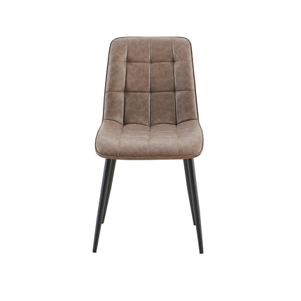 Eetkamerstoelen Set van 4 stoelen 'Furas' Vintage PU Bruin (1c)