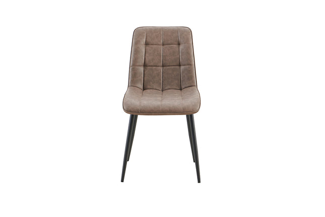 Eetkamerstoelen Set van 4 stoelen 'Furas' Vintage PU Bruin (1c)