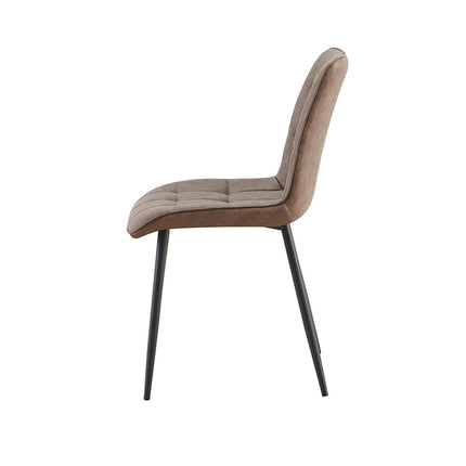 Eetkamerstoelen Set van 4 stoelen 'Furas' Vintage PU Bruin (1c)