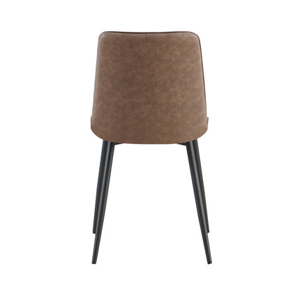 Eetkamerstoelen Set van 4 stoelen 'Furas' Vintage PU Bruin (1c)