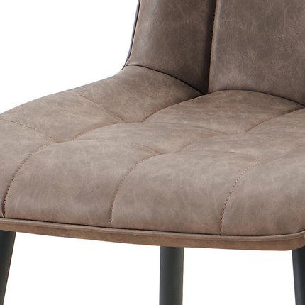 Eetkamerstoelen Set van 4 stoelen 'Furas' Vintage PU Bruin (1c)
