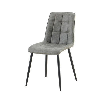 Eetkamerstoelen Set van 4 stoelen 'Furas' Vintage PU Grijs (1c)