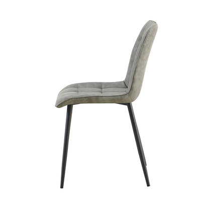 Eetkamerstoelen Set van 4 stoelen 'Furas' Vintage PU Grijs (1c)