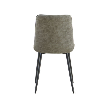 Eetkamerstoelen Set van 4 stoelen 'Furas' Vintage PU Grijs (1c)