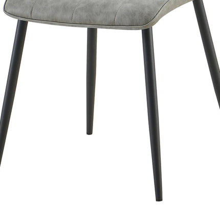Eetkamerstoelen Set van 4 stoelen 'Furas' Vintage PU Grijs (1c)