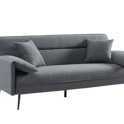 Slaapbank Grijs met Eucalyptushouten Frame