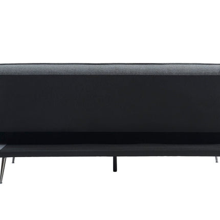 Slaapbank Grijs met Eucalyptushouten Frame
