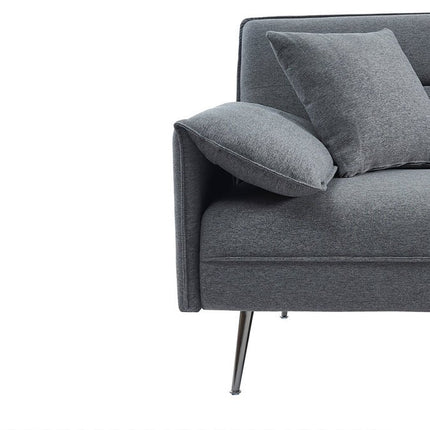Slaapbank Grijs met Eucalyptushouten Frame