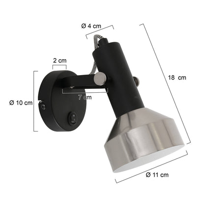 Spot Acier 3337ZW Zwart