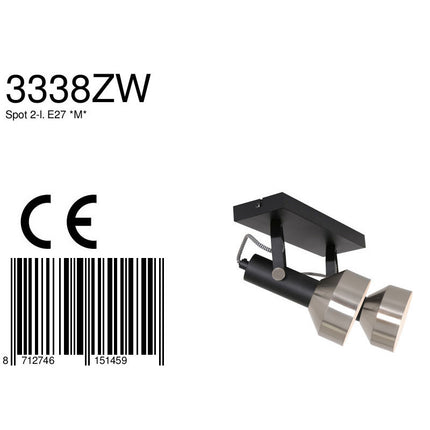 Spot Acier 3338ZW Zwart