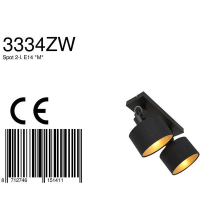 Spot Ornoir 3334ZW Zwart