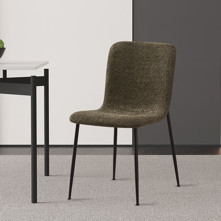 Eetkamerstoelen 'Alice' Bouclé Groen (2 per doos)
