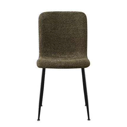 Eetkamerstoelen 'Alice' Bouclé Groen (2 per doos)