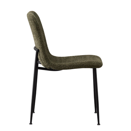 Eetkamerstoelen 'Alice' Bouclé Groen (2 per doos)