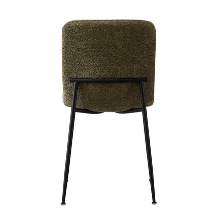 Eetkamerstoelen 'Alice' Bouclé Groen (2 per doos)