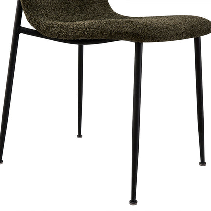 Eetkamerstoelen 'Alice' Bouclé Groen (2 per doos)