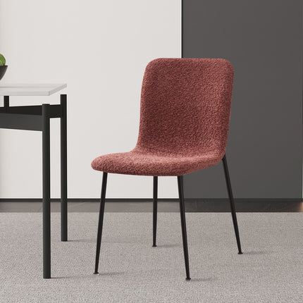 Eetkamerstoelen 'Alice' Bouclé Roze (2 per doos)