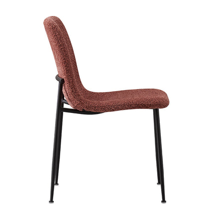 Eetkamerstoelen 'Alice' Bouclé Roze (2 per doos)