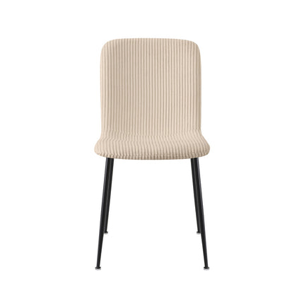 Eetkamerstoel' Alice' Corduroy Beige (2 per doos)