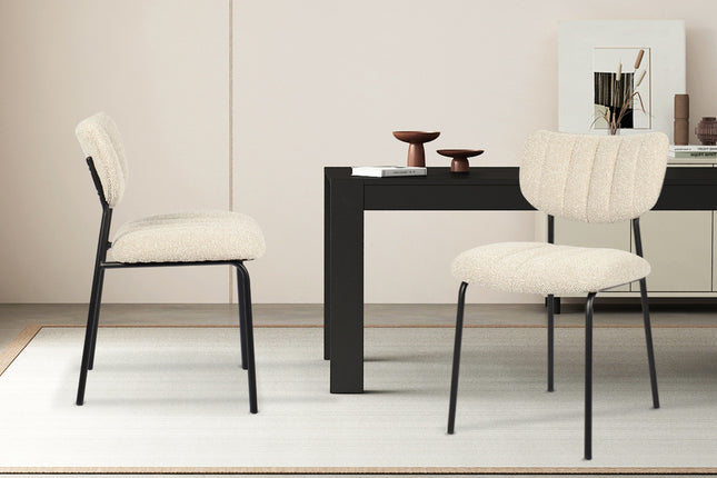 Eetkamerstoelen 'Antura' Stof Beige (2 per doos)