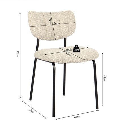 Eetkamerstoelen 'Antura' Stof Beige (2 per doos)