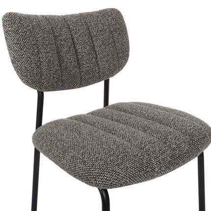 Eetkamerstoelen 'Antura' Stof Donkergrijs (2 per doos)