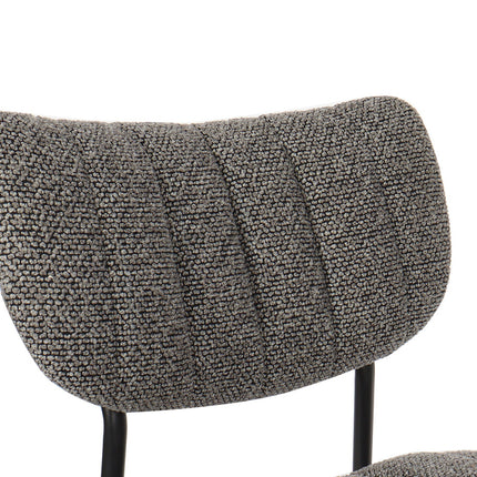 Eetkamerstoelen 'Antura' Stof Donkergrijs (2 per doos)