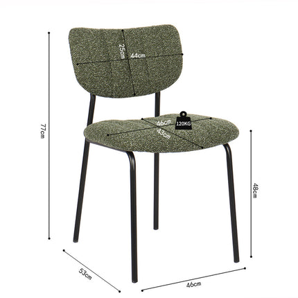Eetkamerstoelen 'Antura' Stof Groen (2 per doos)