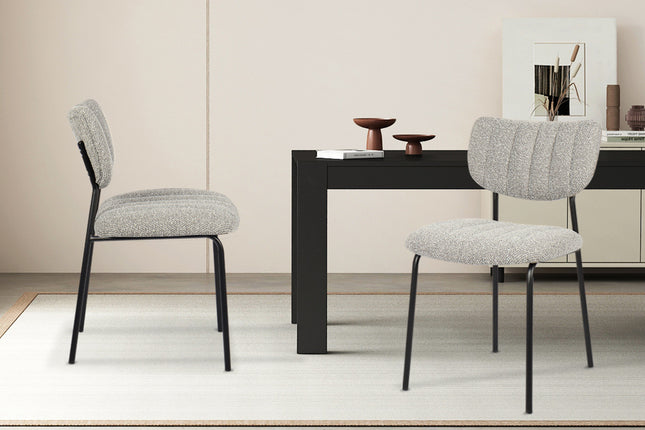 Eetkamerstoelen 'Antura' Stof Lichtgrijs (2 per doos)